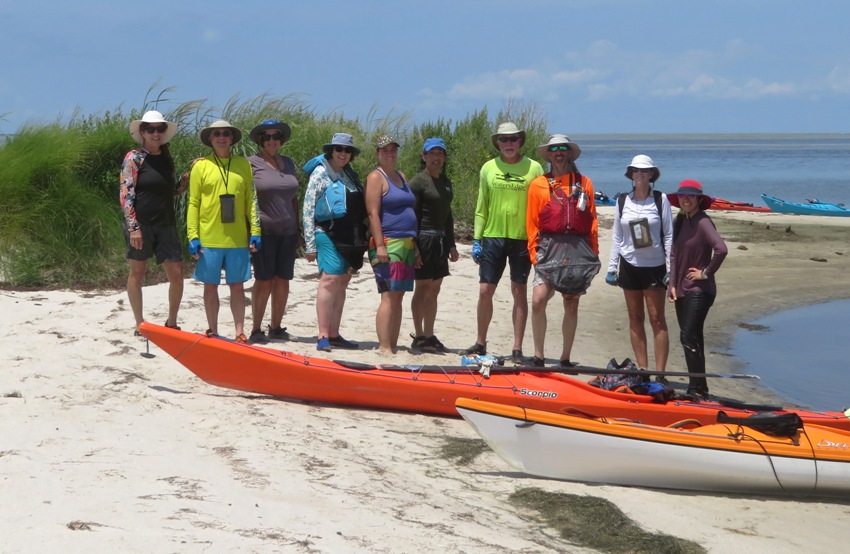 Group photo on beach