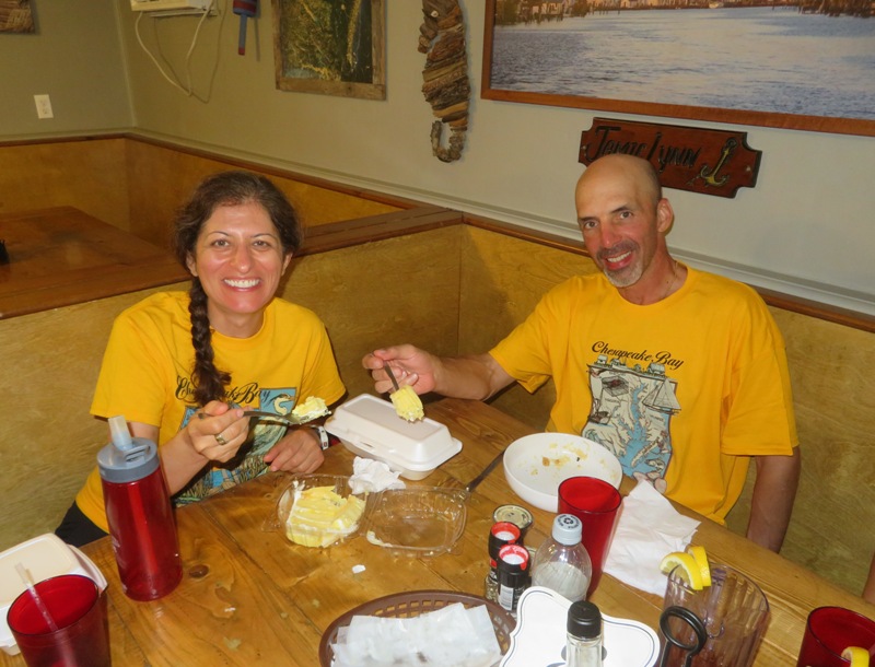 Anisa and Tom with Smith Island cake