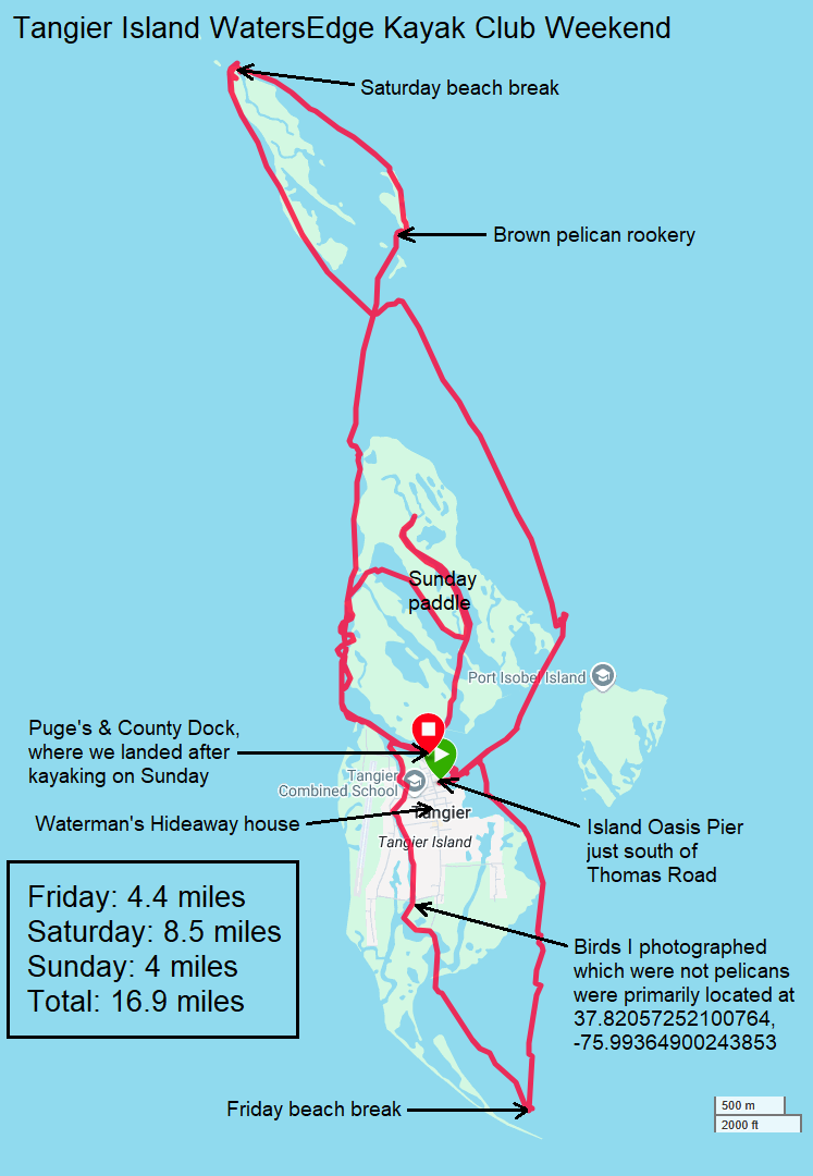 Map of our paddling routes