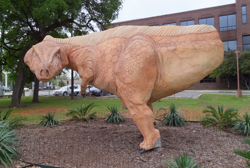 Life-size replica of an Acrocanthosaurus
