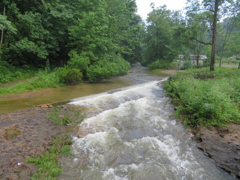 Fast water flowing