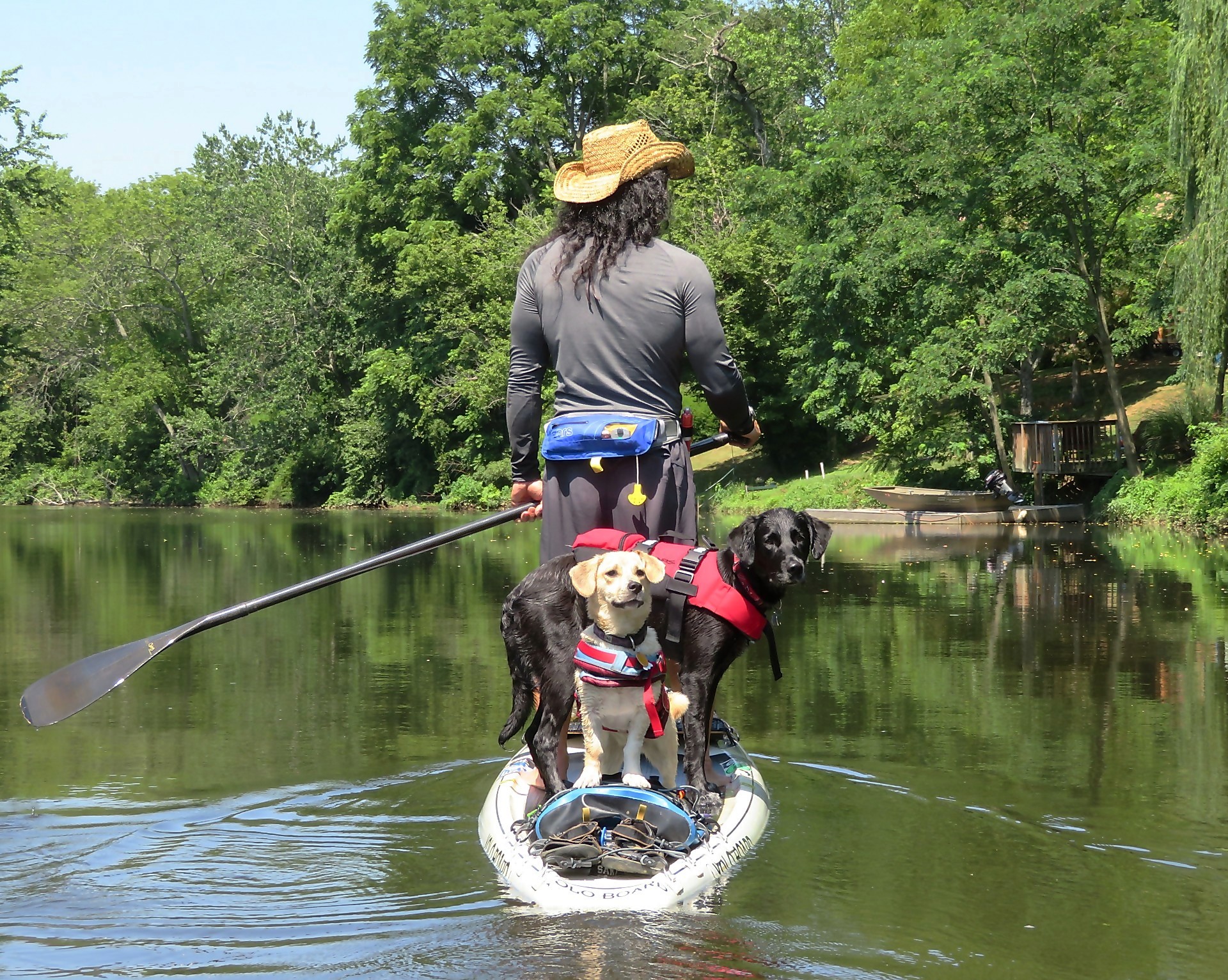 Me on SUP with Daphne and Cassi