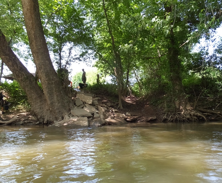View of the launch area as seen via kayak