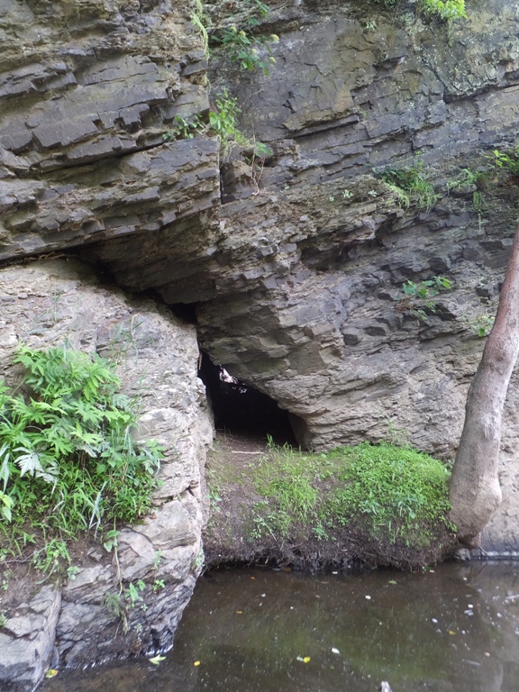 Entrance to cave along the river