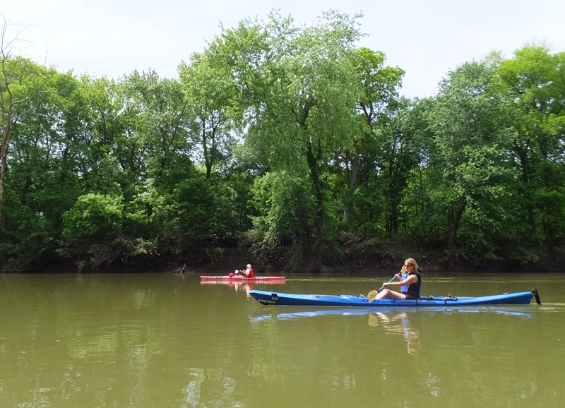 Francisca and Alex on flat water