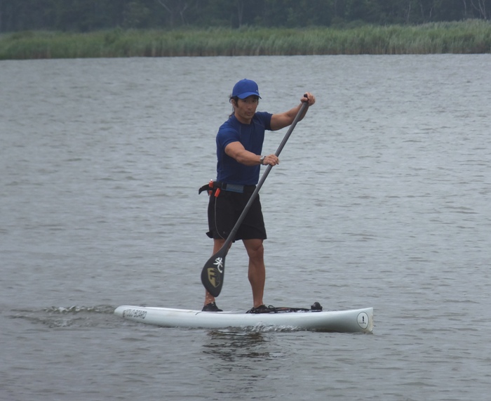 Me warming up, paddling my SUP