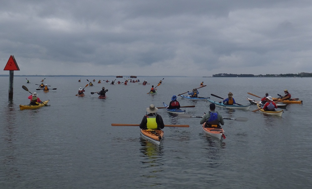 Kayakers heading out