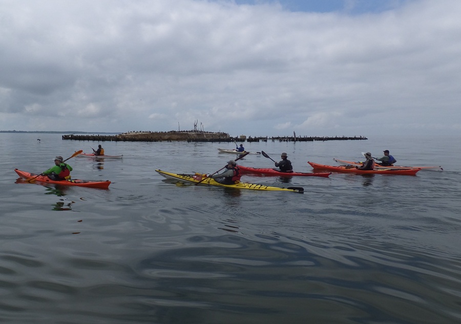 A view that shows just how small Bodkin Island really is