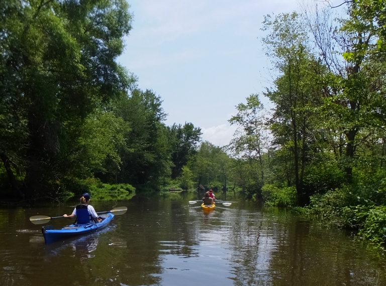 Kayaking downstream