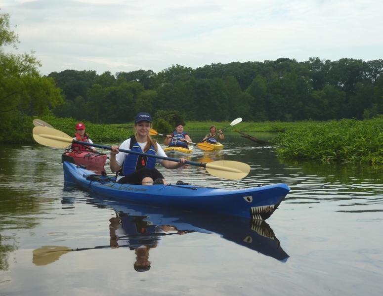 Katharina kayaking on Cobra