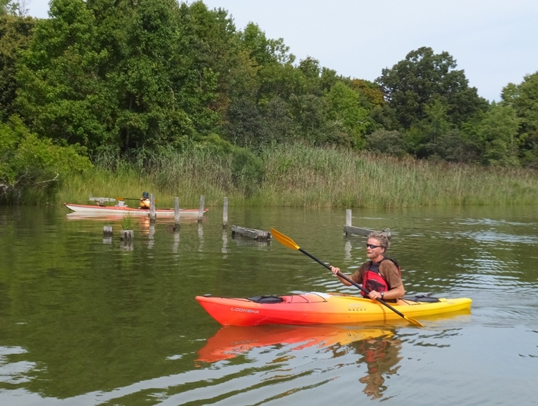 Dave and another kayakers on Pasture Cove