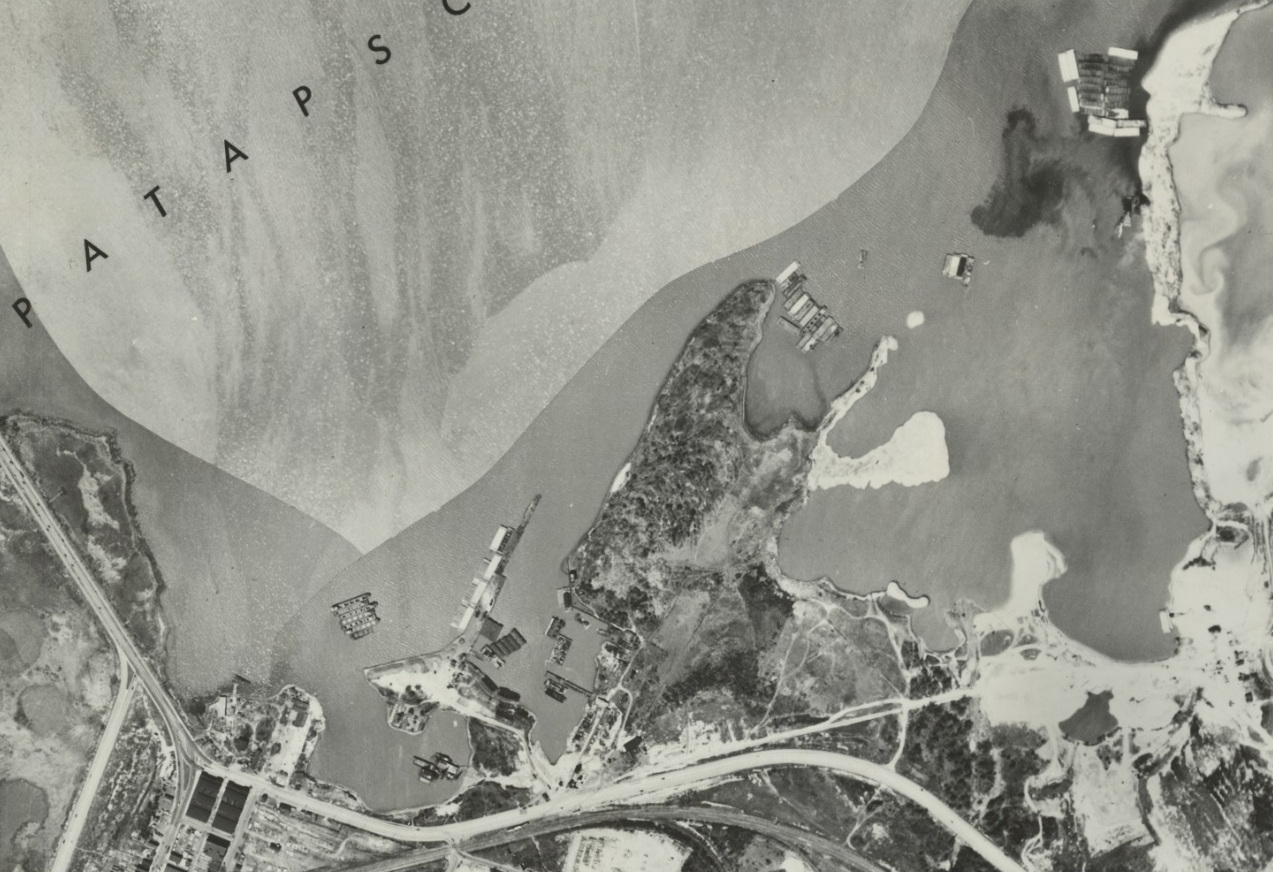 1948 overhead view of area I paddled