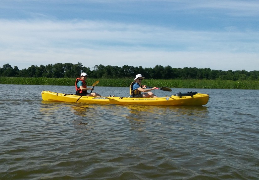 Yvette and Norma in my Ocean Kayak Cabo
