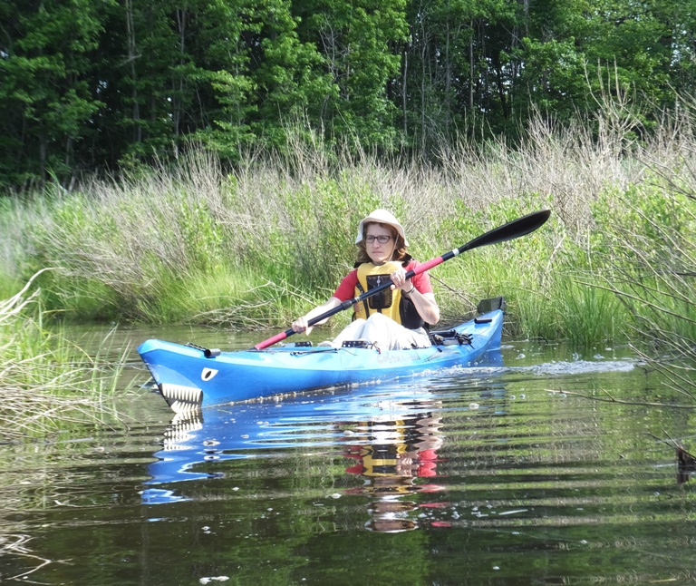Norma in her kayak
