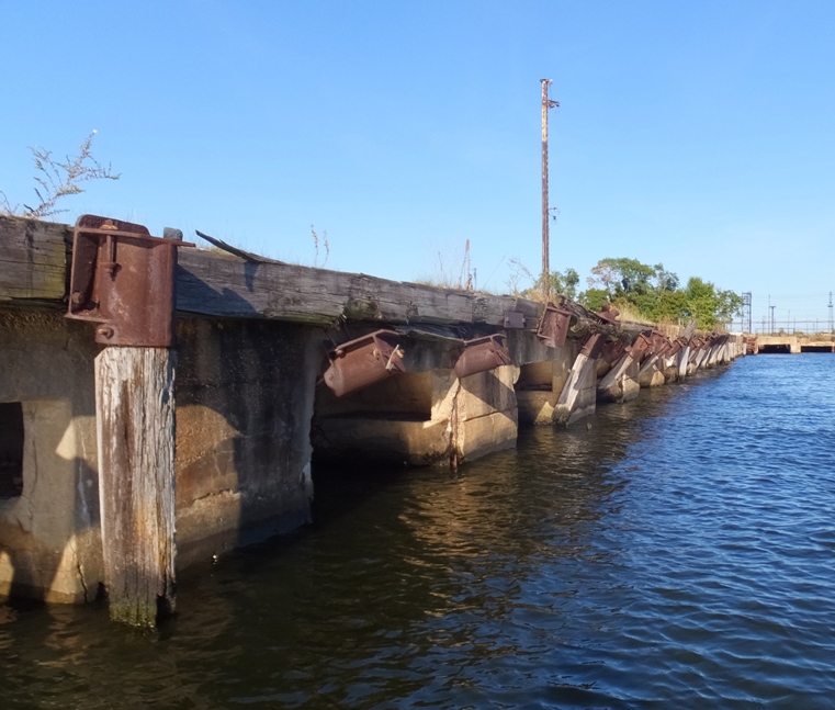 Concrete and wooden pier
