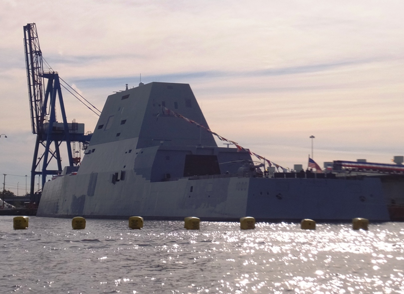 Rear port side of the USS Zumwalt