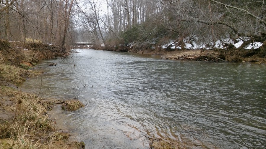 Downstream view from launch area upstream of the dam