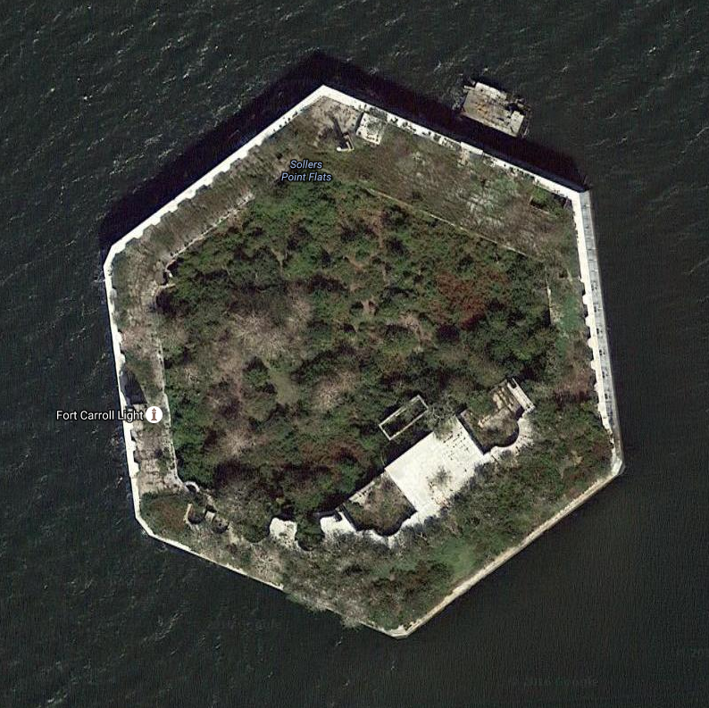Satellite photo of Fort Carroll