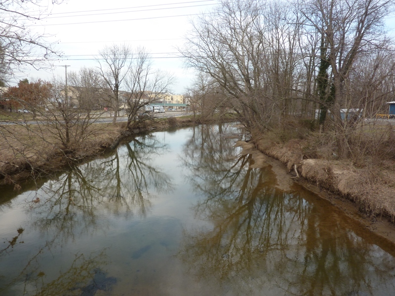 View looking upstream from bridge