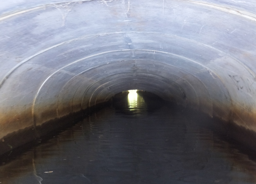Small tunnel under Glenwood Street at the southwest end of College Creek