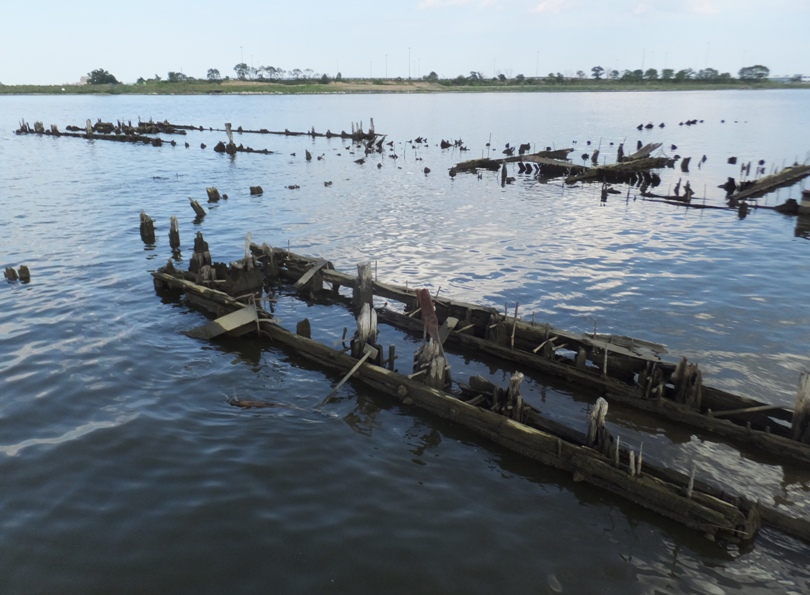 Northeast view of ruins