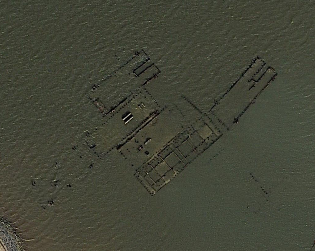 Satellite photo of ruins