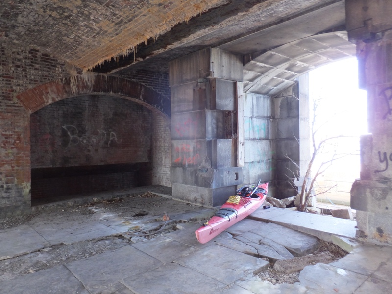 My kayak in the fort