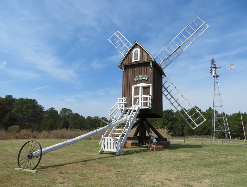 Back side of the Spocott Windmill