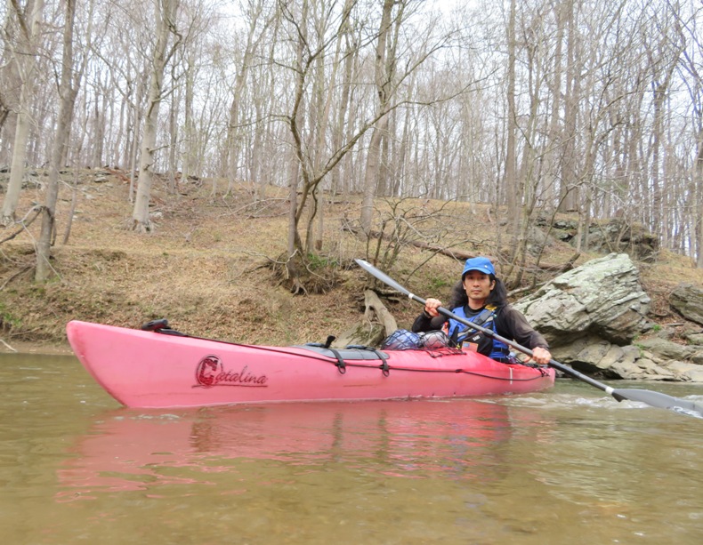 Me in my red kayak