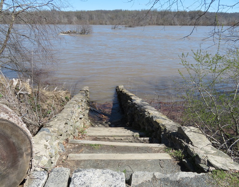 Rock Run Grist Mill Launch Site and fast-moving water