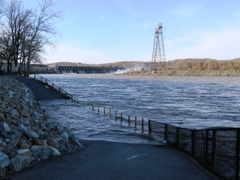Launch site, underwater from the high water