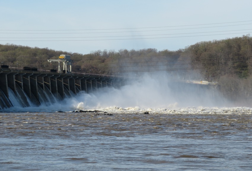 Lots of water being released from Conowingo Dam