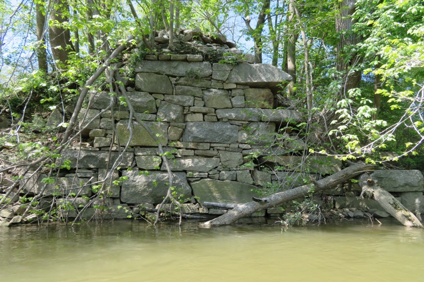Stone foundation on the east side of Wood Island