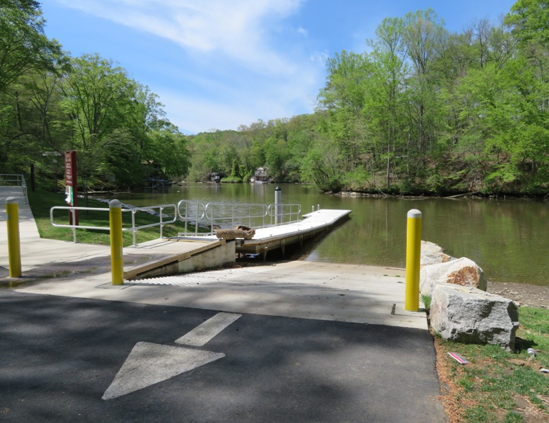 Paved boat ramp at Broad Creek