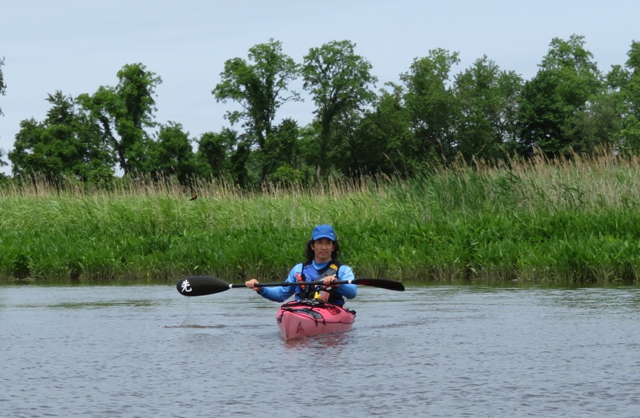 Front view of me kayaking