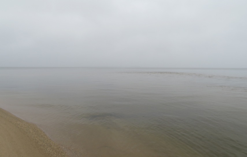 Hazy view over water
