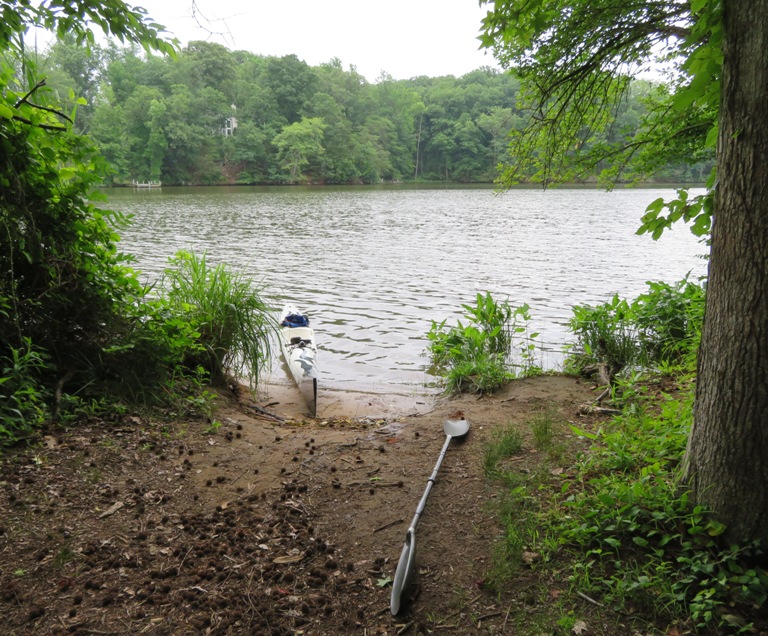 My surfski and paddle at Homeport Farm Park