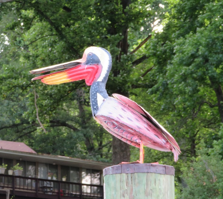 Colorful fake pelican