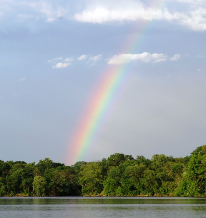 Rainbow hitting horizon