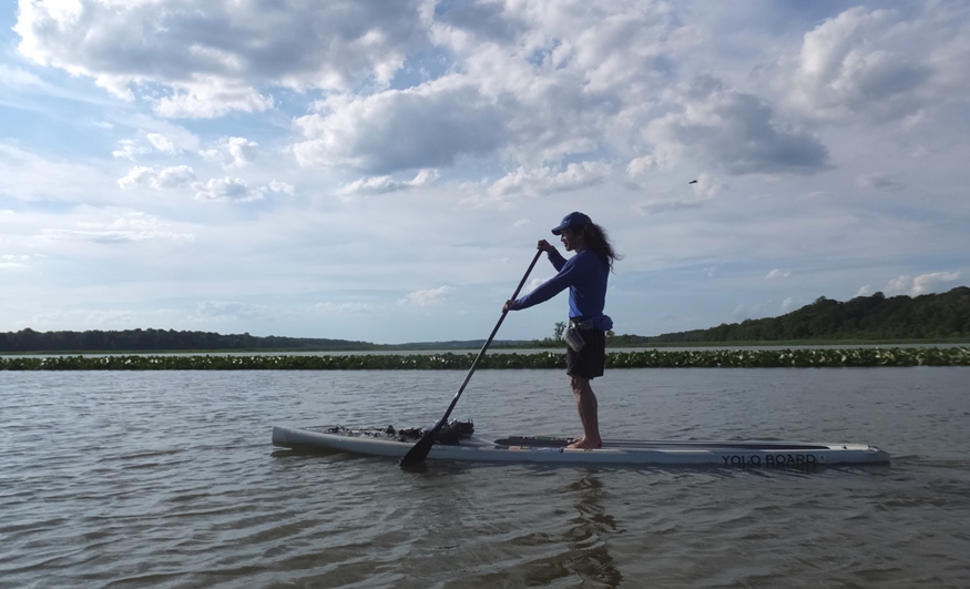A dark view of me on the SUP