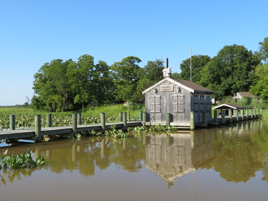 Pier and shack at Bristol Landing