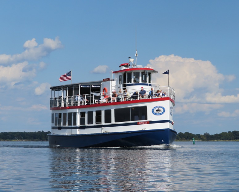 Red, white, and blue Patriot boat