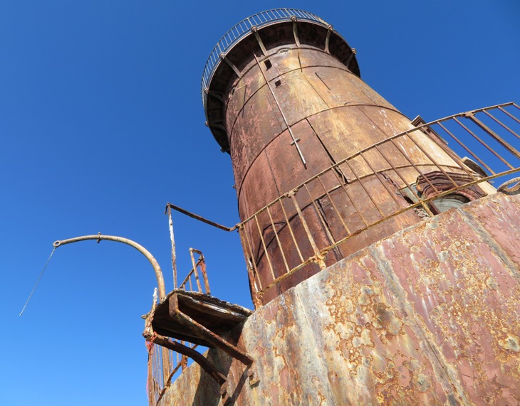 Looking up at the lighthouse from close in