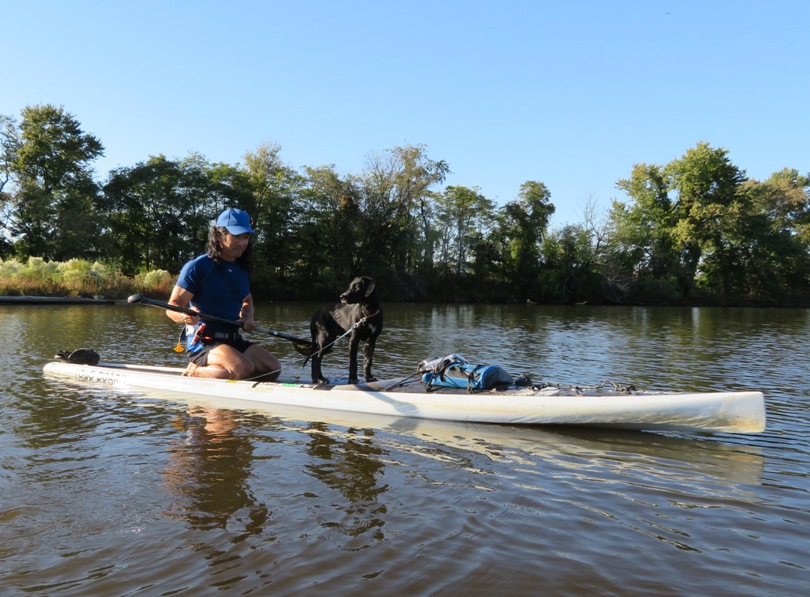 Cassi on the SUP with me