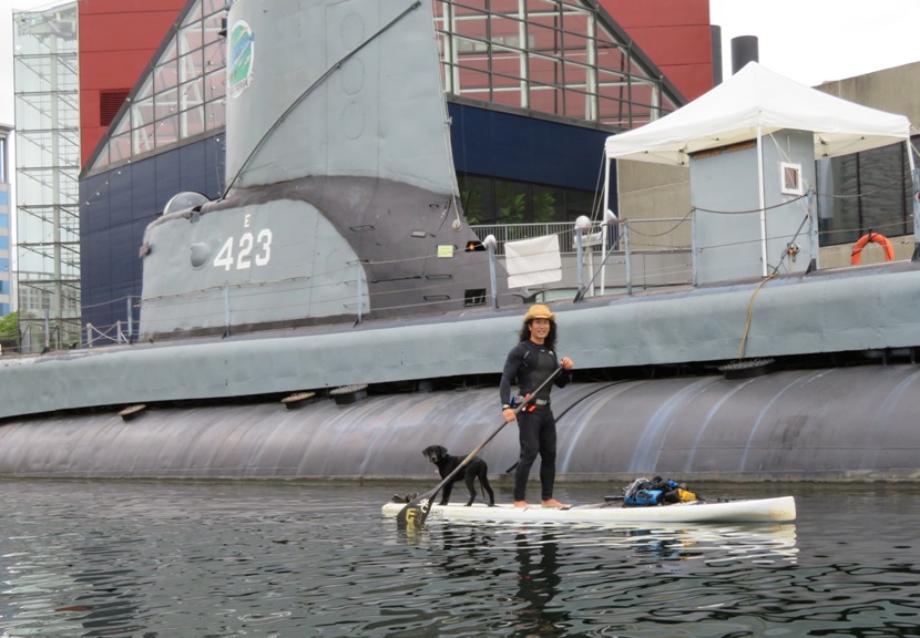 Cassi and I in front of the USS Torsk