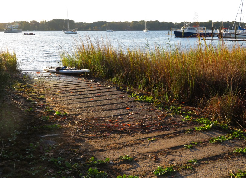 My SUP at the Wilmer Park launch ramp