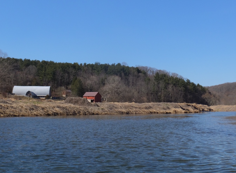 Farmland with farm buildings