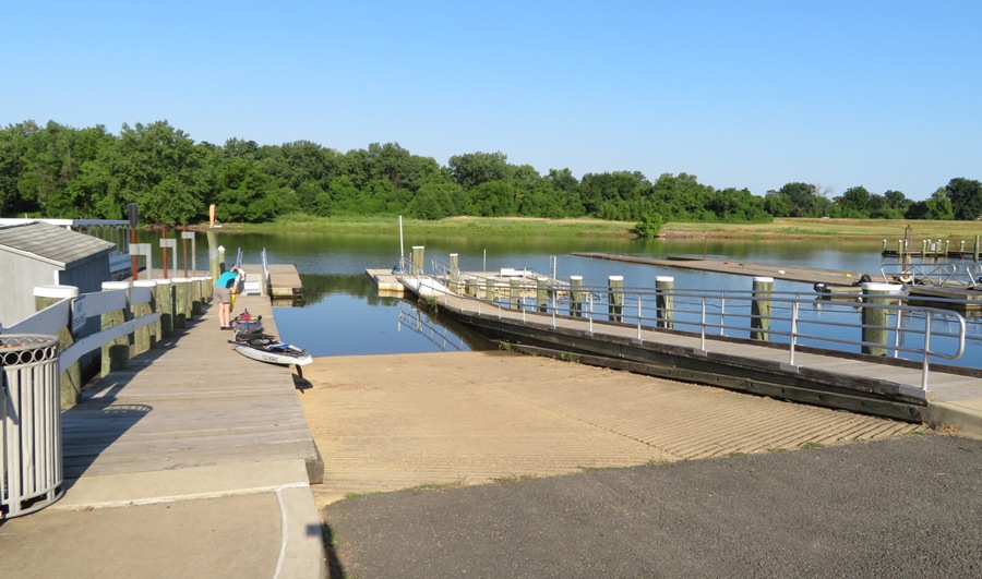 Norma at the boat ramp