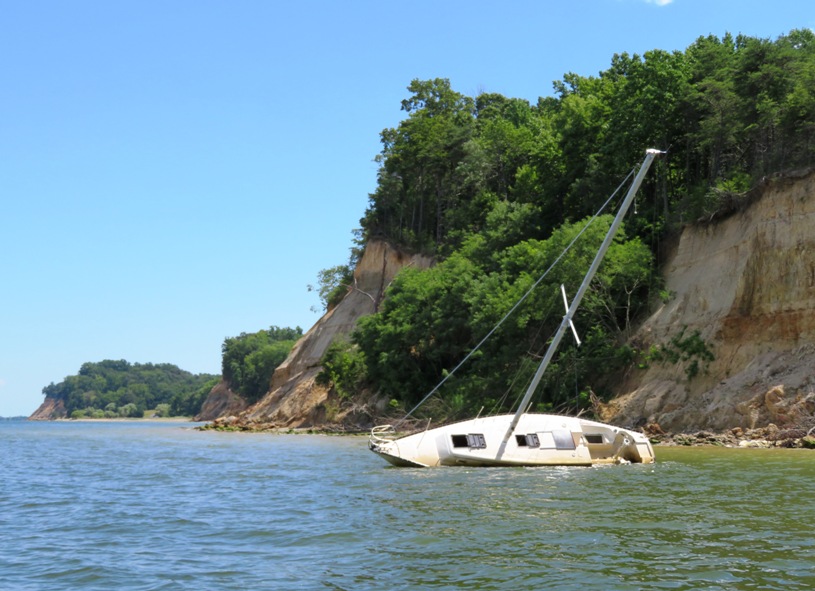 Sailboat askew