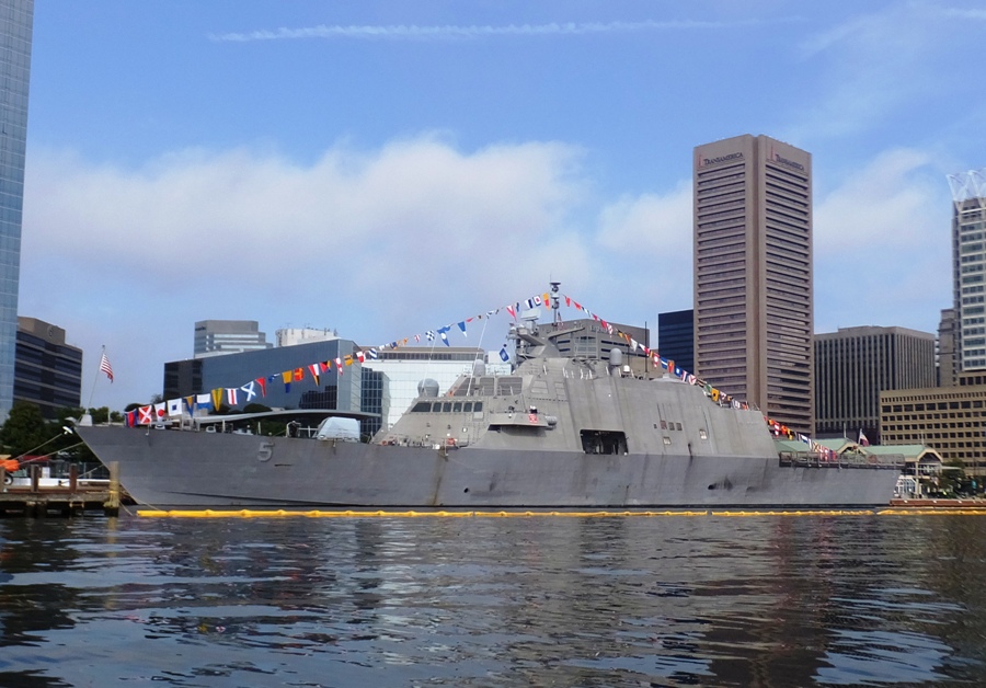 Port side of the USS Milwaukee
